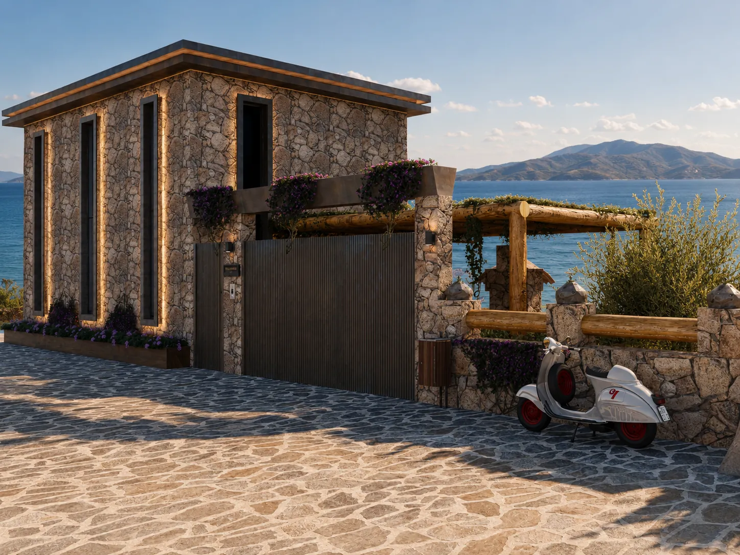 Elis Assos — deniz manzaralı villa, gündüz