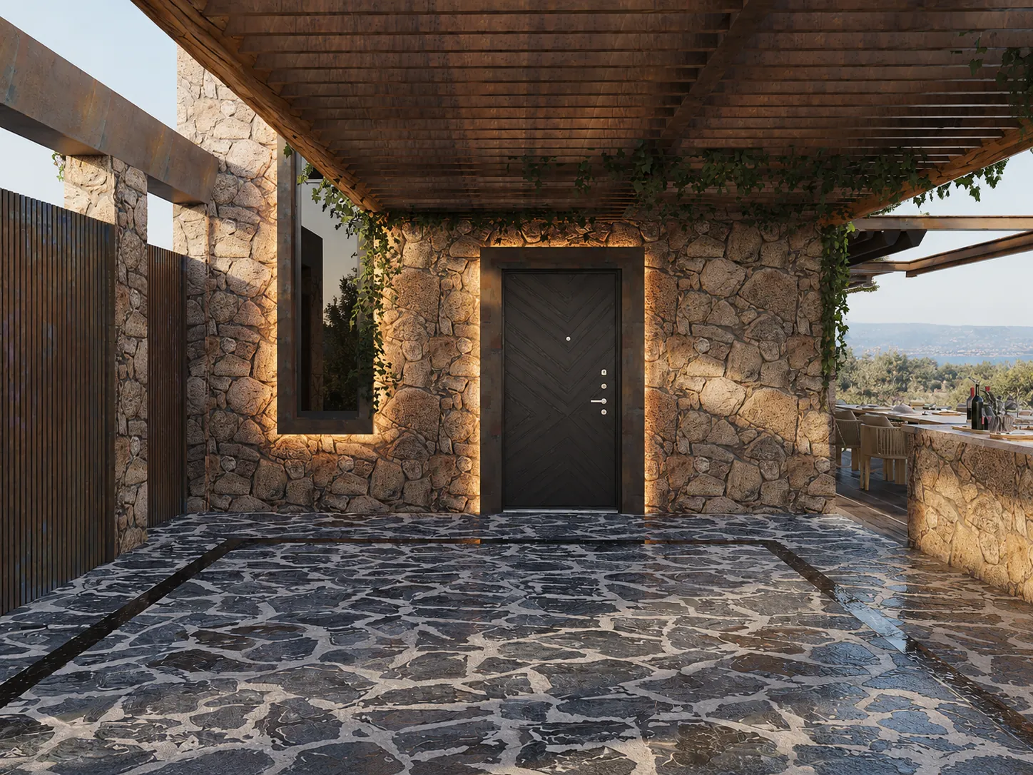 Elis Assos — havuzlu villa, gündüz